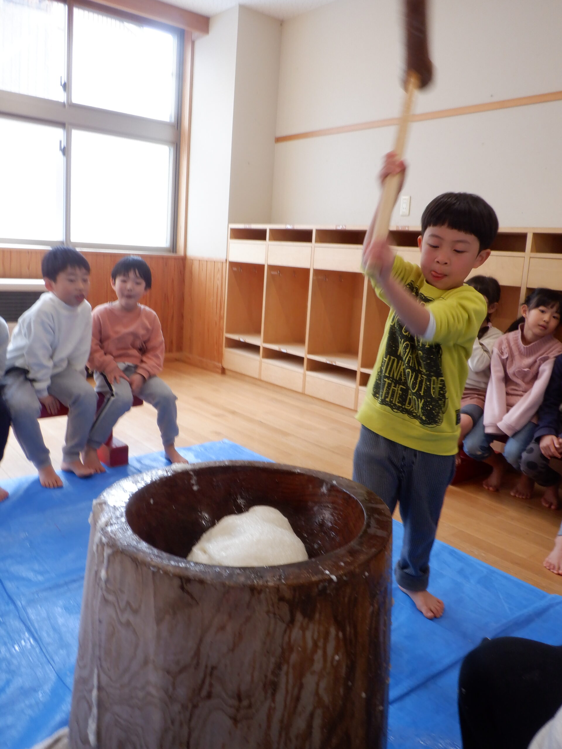 おもちつきをしたよ！